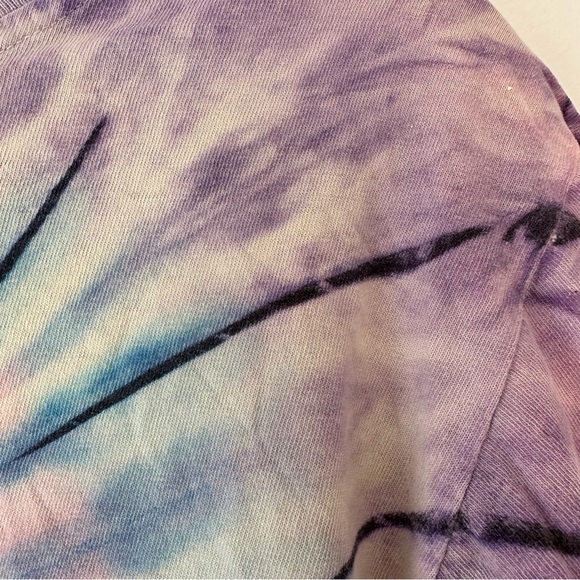 Vintage Pastel Tie Dye Crop Top Boxy Tee Size Large - Picture 3 of 9